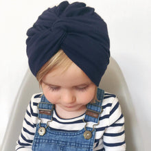 Load image into Gallery viewer, Indian Baby Turban Hat Cotton Baby Girls Kids Turban Headband Hair Head Bands Wrap Accessories for Children
