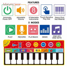 Load image into Gallery viewer, Children Musical Toys Crawling Piano Carpet Educational Toy Kids Baby Touch Play Game Mats Gift For Kids
