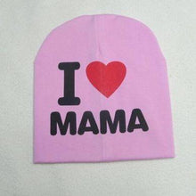 Load image into Gallery viewer, Modern Popular Baby Knitted Warm Cotton Beanie Hat cap For Toddler Baby Kids Cap for Girls &amp;  Boys I love Mama Prints Baby Hat Design
