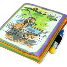 Load image into Gallery viewer, Modern Coloring Magic Water Drawing Book With Pen For Kids and Baby Educational Toy Animals Painting Writing Doodle Cloth Book Kids Drawing Board
