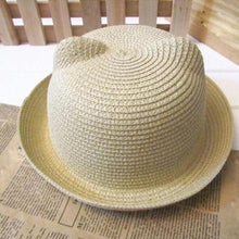 Load image into Gallery viewer, Elegant Summer Baby Hat Cap Children Breathable Straw Hat Kids For Boys and Girls Hats With cat ears
