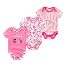 Load image into Gallery viewer, Modern 3PCS Baby Girl And Boy Newborn Boy Short Sleeve Baby Romper Jumpsuit Set For Boys and Girls
