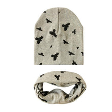 Load image into Gallery viewer, Modern Children Girls Cartoon Sheep Printing Cotton Hat and Scarf Animal Pattern Kids Caps Baby Beanie
