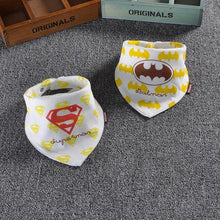 Load image into Gallery viewer, Cotton Baby Bibs Double Layers Saliva Scarf Fashion Cartoon Print Baby Triangle Towel For Newborn Boy Girl
