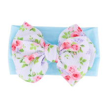 Load image into Gallery viewer, Handmade Bow Flowers Baby Headbands Printed Bowknot Elastic Baby Turban Newborn Hair Accessories For Baby Girls
