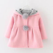 Load image into Gallery viewer, Luxury High Quality Baby Girls Coat Winter Spring Baby Girls Princess Coat Jacket Rabbit Ear Hoodie Casual Outerwear for Baby girl
