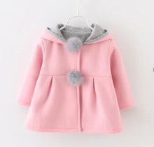 Load image into Gallery viewer, Baby Girls Coat Winter Spring Baby Girls Princess Coat Jacket Rabbit Ear Hoodie Casual Outerwear For Girl Infants Clothing Jacket Luxury Style
