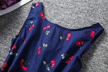 Load image into Gallery viewer, Luxury Modern Summer Girl Dress Children Kids Cherry Dress V-Back Dress Baby Cotton Kids Vest halter dress For Girls
