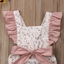 Load image into Gallery viewer, Luxury Modern Toddler Baby Girls Ruffles Romper Infant Newborn Baby Bow Jumpsuit Summer Flower Baby Girls Clothes Baby Costumes
