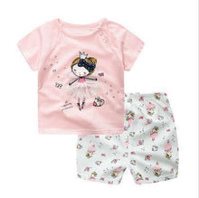 Load image into Gallery viewer, Modern Baby Short Sleeve Clothing Set For Boys And Girls Cotton Underwear SuitSummer Pajamas for Kids
