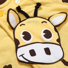 Load image into Gallery viewer, Warm Autumn Winter Baby Girls Boys Rompers Cartoon Cute Thick Warm Hooded Jumpsuits For Babies In Modern Design
