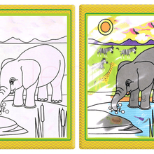 Load image into Gallery viewer, Modern Coloring Magic Water Drawing Book With Pen For Kids and Baby Educational Toy Animals Painting Writing Doodle Cloth Book Kids Drawing Board
