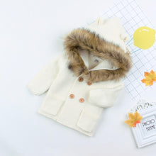 Load image into Gallery viewer, Modern Winter Warm Knit Cardigan Long Sleeve Hooded Sweaters for Newborn Infant Jacket And Coat Combination Clotes
