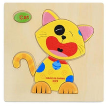 Load image into Gallery viewer, 3D Wooden Children Interesting Puzzle Toys With Animals and Cars Exellent Puzzles Intelligence Kids Early Educational Toys For Children
