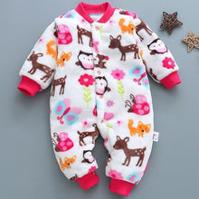 Load image into Gallery viewer, Baby Clothing Boys And Girls Rompers Coral Cute Infant Overall Toddler Jumpsuit Baby Romper For Winter
