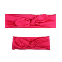 Load image into Gallery viewer, Mother &amp; Baby Headbands Print Floral Elastic Hair Bands Parent-Child Hair Accessories Bow For Baby Girls Bow in Modern Design
