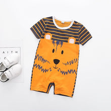 Load image into Gallery viewer, Modern Interesting Newborn Baby Boy and Girl Cartoon Animal Printed Short Sleeve Romper Jumpsuit For Kids
