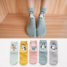 Load image into Gallery viewer, 5pairs 100% Cotton Unisex Baby Socks for Girls&amp;boys Children Soft Winter Cute Cartoon Socks Set For Baby

