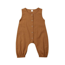 Load image into Gallery viewer, Solid Color Sleeveless Cotton Romper Jumpsuit Playsuit Outfits for Newborn Baby Boy/Girl In Classic Design
