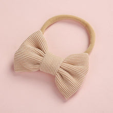 Load image into Gallery viewer, Baby Headband Bow Headbands For Girl Corduroy Head Band Thin Nylon Hairband Newborn Kids Hair Accessories Bow For Kids
