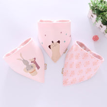 Load image into Gallery viewer, Cotton Cartoon Bandana Feeding Saliva Towel Waterproof Bibs For Baby Burp Accessory Adjustable Button Durable Baby Towels
