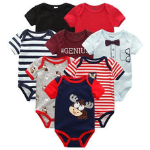 Load image into Gallery viewer, 8PCS Set Modern Baby Rompers Cotton Overalls Newborn Clothes Jumpsuit Sumemr Baby set for Boys and Girls Kids
