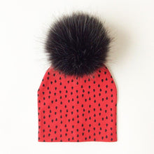 Load image into Gallery viewer, Luxury Modern Baby Hat Cotton Printing Hat With Pompon For Girls Autumn Winter Boys Caps Children Bonnet For Kids
