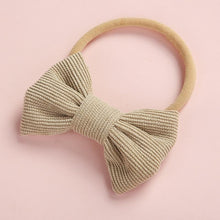 Load image into Gallery viewer, Baby Headband Bow Headbands For Girl Corduroy Head Band Thin Nylon Hairband Newborn Kids Hair Accessories Bow For Kids
