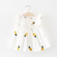 Load image into Gallery viewer, Summer Baby Frill Sleeve Newborn Infant Dresses Cotton Pineapple Sleeveless Toddler Dresses For Girls
