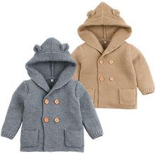 Load image into Gallery viewer, Winter Hooded Knitted Long Sleeve  Sweaters For Newborn Babies
