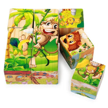 Load image into Gallery viewer, 1Set Nine Blocks Six-sided 3D Wooden Cube Puzzle Toys  For Children Kids Educational Toys Funny Games
