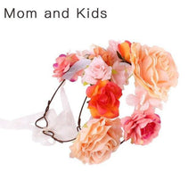 Load image into Gallery viewer, Luxury Handamde Mommy and Baby  Flower Headband Large Flower Crown Mother Kids Flowers  Headwear For Celebration
