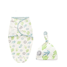 Load image into Gallery viewer, Baby Swaddle Blanket With Cap For Newborn Wrap Cotton Swaddling Bag Baby Envelope Sleep sack  Blanket .
