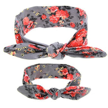 Load image into Gallery viewer, Mother &amp; Baby Headbands Print Floral Elastic Hair Bands Parent-Child Hair Accessories Bow For Baby Girls Bow in Modern Design
