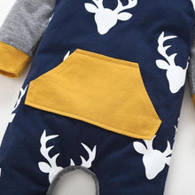 Load image into Gallery viewer, Baby Boy Rompers Long Sleeve Deer Head Infant Newborn Jumpsuit Outfits For Girls and Boys Pajamas
