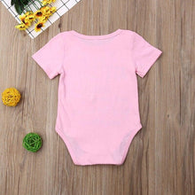 Load image into Gallery viewer, Newborn Baby Girls Cotton Romper Short Sleeve Print Letter Jumpsuit Clothes Outfit With Message For Girls
