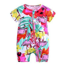 Load image into Gallery viewer, Summer Newborn Fashion Boy and Girls Printed Flower Short-sleeved Romper /  jumpsuit For Kids
