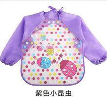 Load image into Gallery viewer, Waterproof Long Sleeve Girl Bibs Kids Burp Cloth Feeding Bib with Pocket Bib For Kids
