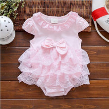 Load image into Gallery viewer, Pink Baby Luxury Bodysuit Infant Girls Princess Puffy Dress Baby Gown Party Wedding Excellent Girls Gift
