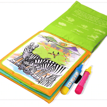 Load image into Gallery viewer, Modern Coloring Magic Water Drawing Book With Pen For Kids and Baby Educational Toy Animals Painting Writing Doodle Cloth Book Kids Drawing Board
