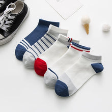 Load image into Gallery viewer, 5 Pairs Kids Socks  Striped Sock for Children Fashion Sports Elastic Socks Spring Autumn Summer Breathable Soft Socks For Kids
