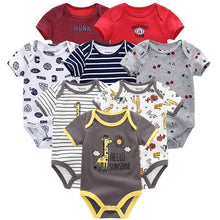 Load image into Gallery viewer, 8PCS Set Modern Baby Rompers Cotton Overalls Newborn Clothes Jumpsuit Sumemr Baby set for Boys and Girls Kids
