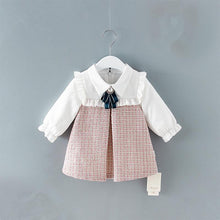 Load image into Gallery viewer, Modern Retro Vintage Handade Cute Newborn Infant Toddler Baby Girls Dress with A-line Lantern Sleeve For Girls Kids
