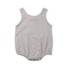 Load image into Gallery viewer, Newborn Baby Girl Boy Clothes Cotton Linen Sleeveless Button Bodysuit Outfits Set Jumpsuit Romper

