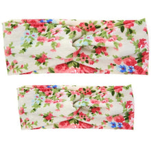 Load image into Gallery viewer, Mother &amp; Baby Headbands Print Floral Elastic Hair Bands Parent-Child Hair Accessories Bow For Baby Girls Bow in Modern Design
