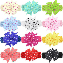 Load image into Gallery viewer, Modern Luxury Children Dot Bow Wide Hair Head Band Headband Headwear For Girls Baby

