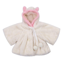 Load image into Gallery viewer, Newborn Baby Girls Fur Winter Warm Coat Cloak Jacket For Girls In With Cozy and Warm Material
