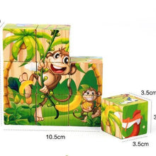 Load image into Gallery viewer, 1Set Nine Blocks Six-sided 3D Wooden Cube Puzzle Toys  For Children Kids Educational Toys Funny Games
