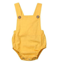 Load image into Gallery viewer, Newborn Infant Baby Boy/Girl Bodysuit Summer Button Jumpsuit Striped Casual Sleeveless Backless Solid Outfits Clothes for Girls

