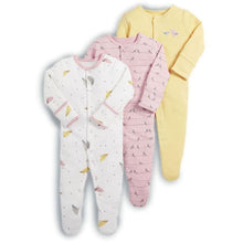 Load image into Gallery viewer, 3pcs Set Baby Romper Newborn Sleep suit Flower Baby Rompers Infant Baby Clothes Long Sleeve Newborn Jumpsuits Pajamas for Kids
